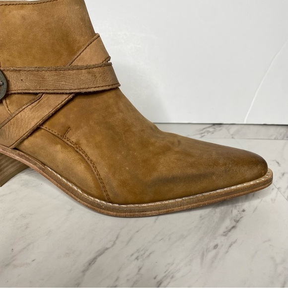 Free People Back Loop Tan Ankle Bootie 8.5 - Picture 9 of 16